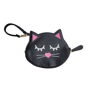 Betsey Johnson Luv Betsey Cat Wristlet Coin Bag Pouch